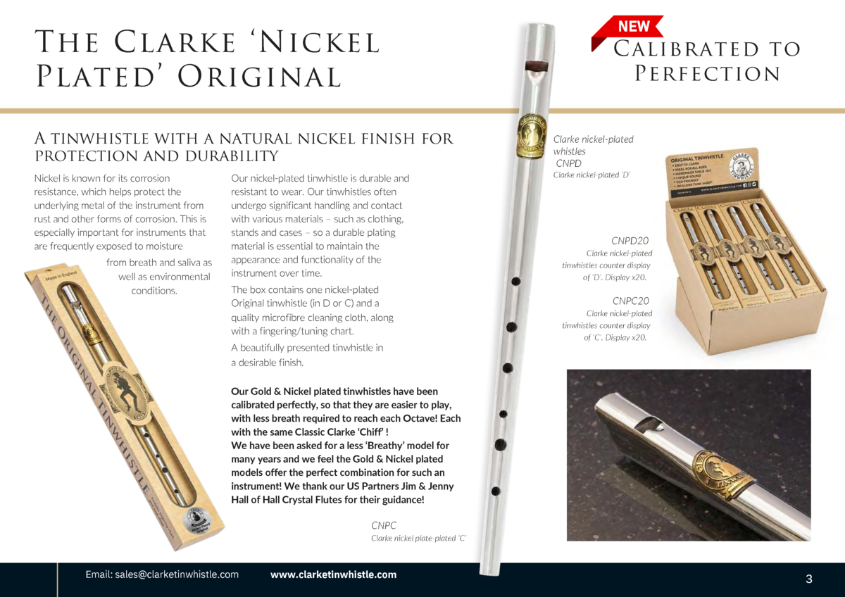 Flauto Irlandese Clarke Pennywhistle - Tonalità RE D - Made In England - Foto 5